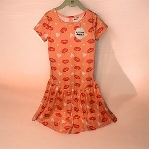 Valentine’s Day Lips and Heart Print Dress | NWT size 5-6 years
